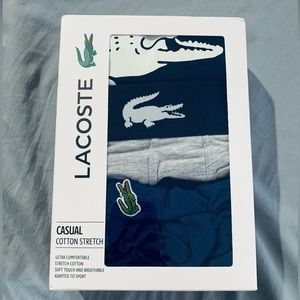 Lacoste Men's Casual Classic 3 Pack Cotton Stretch Boxer Briefs